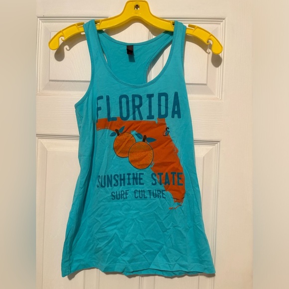 District Turquoise Florida Sunshine State Racerback Tank Top XS - Picture 1 of 4